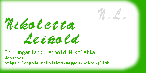 nikoletta leipold business card
